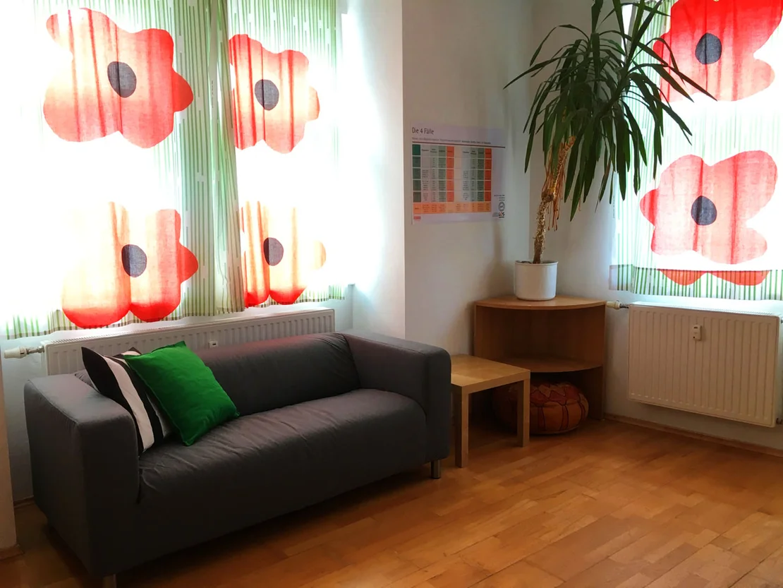 Freundliche Atmosphäre in den Unterrichtsräumen Wartebereich